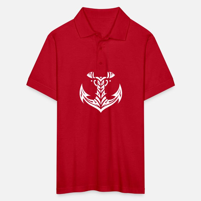 Old Anchor With Tribal Tattoo Style