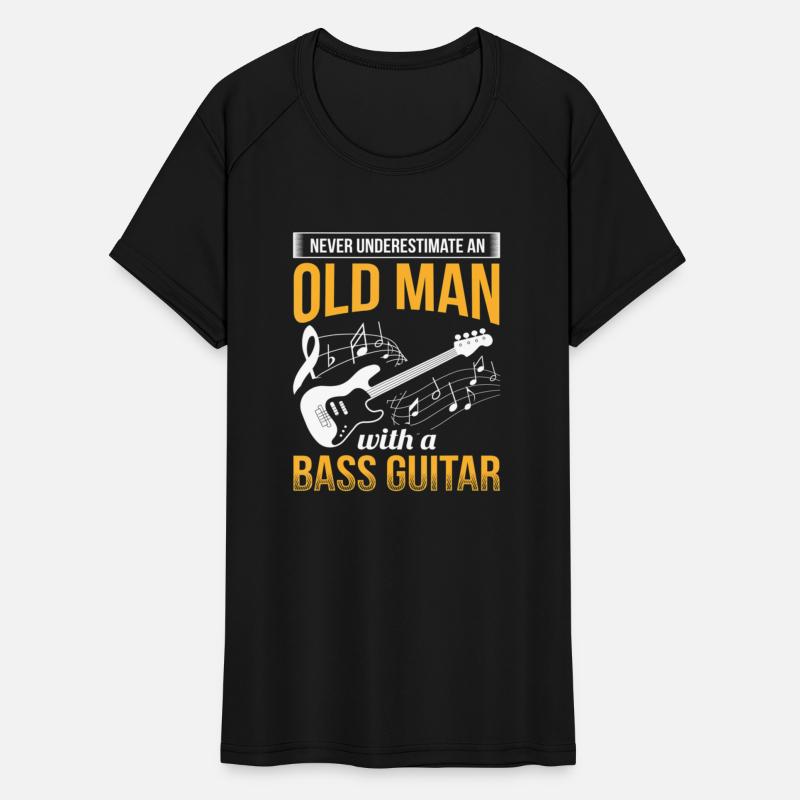 Old Man With A Bass Guitar Bassist Retired Bass