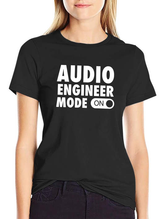 Audio Engineer Mode On Black Graphic Tee