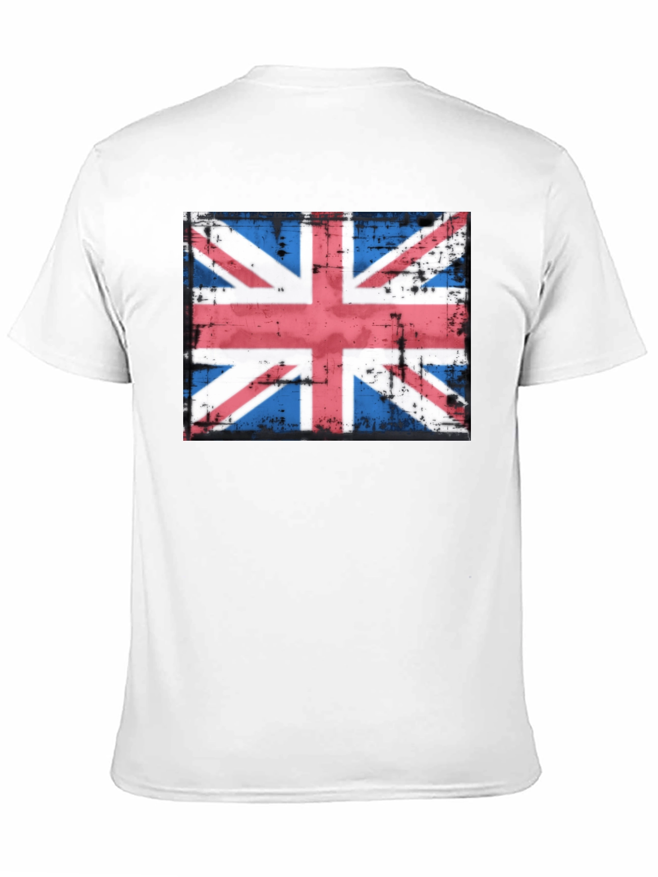 Union Jack Flag Graphic T-Shirt - Distressed Look