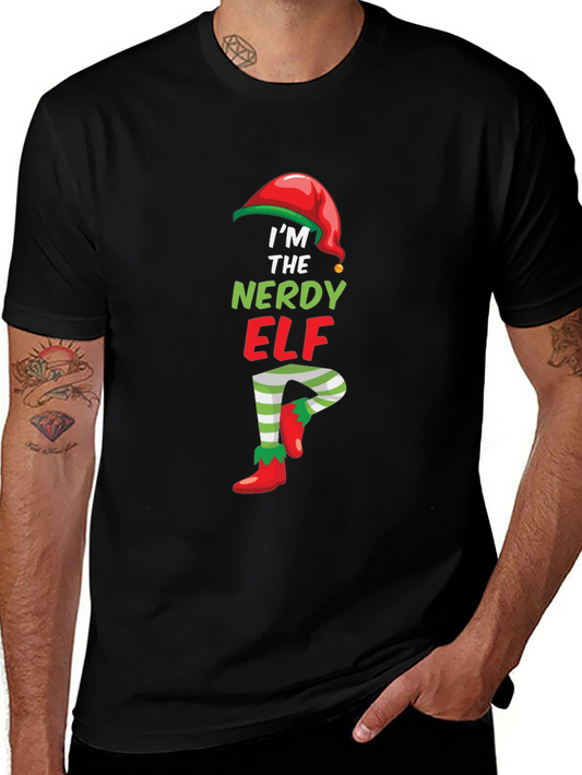 Nerdy Elf T-Shirt Christmas Holiday