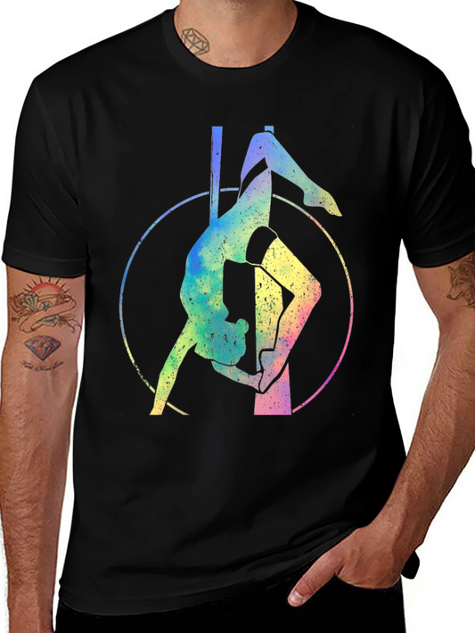 Pole Dance Rainbow Graphic T-Shirt - Fitness Apparel