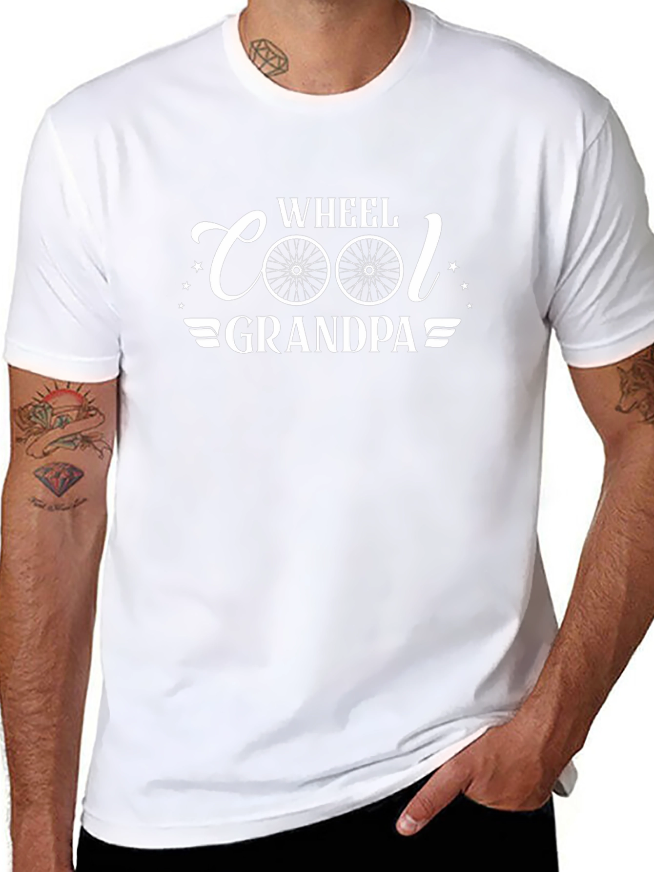 Wheel Cool Grandpa T-Shirt - Black