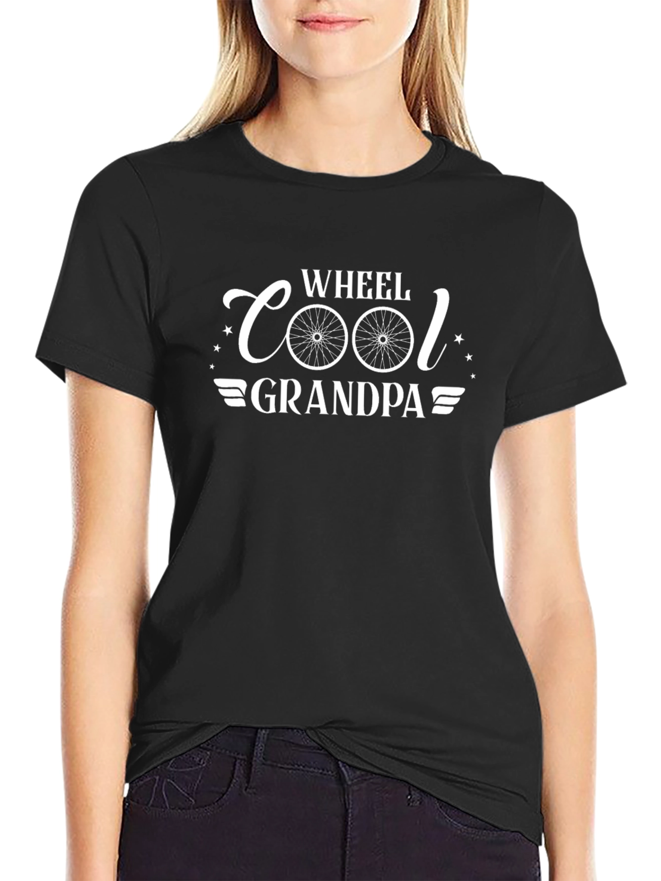 Wheel Cool Grandpa T-Shirt - Black