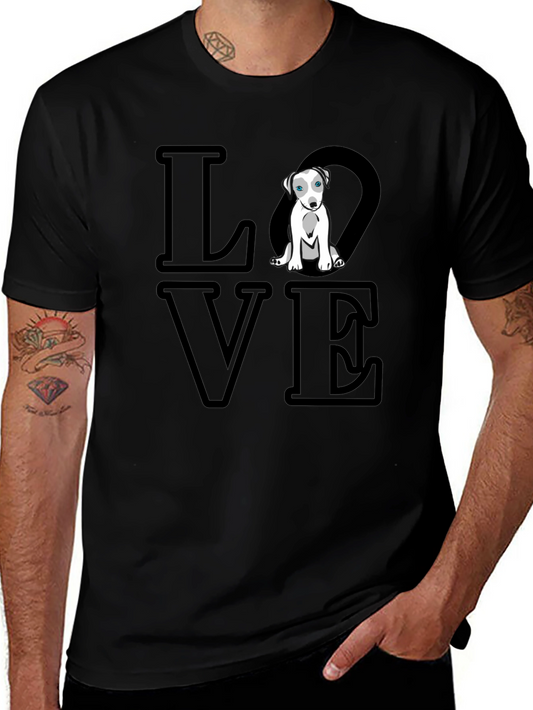Love Dog Graphic T-Shirt - Unisex Black Tee