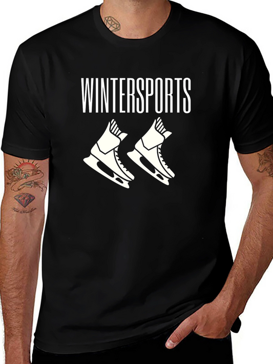Winter Sports Ice Skates Graphic T-Shirt