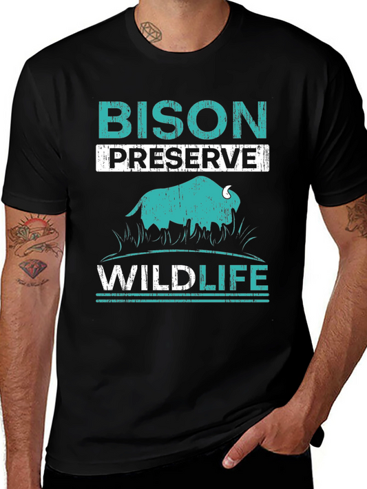 Bison Preserve Wildlife Graphic Tee