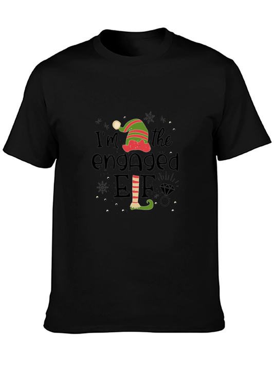 Engaged Elf Christmas T-Shirt - Holiday Apparel