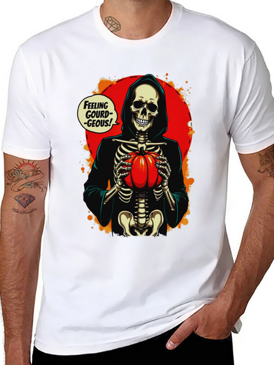 Feeling Gourd-geous Halloween Skeleton T-Shirt