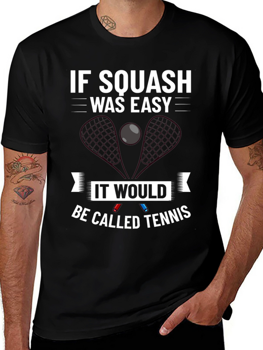 Squash vs Tennis Funny Graphic T-Shirt