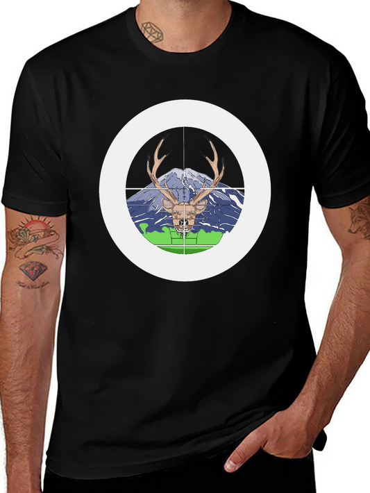 Deer in Crosshairs Graphic Tee - Hunting Humor T-Shirt