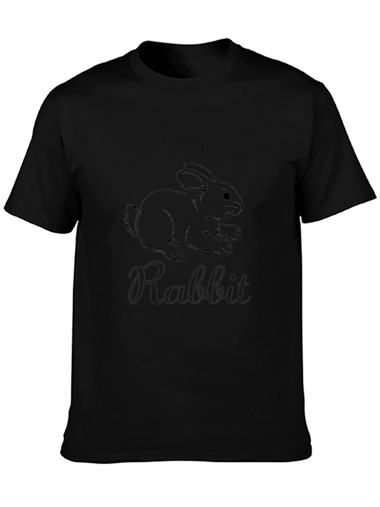 Rabbit Graphic Tee - Black Unisex T-Shirt