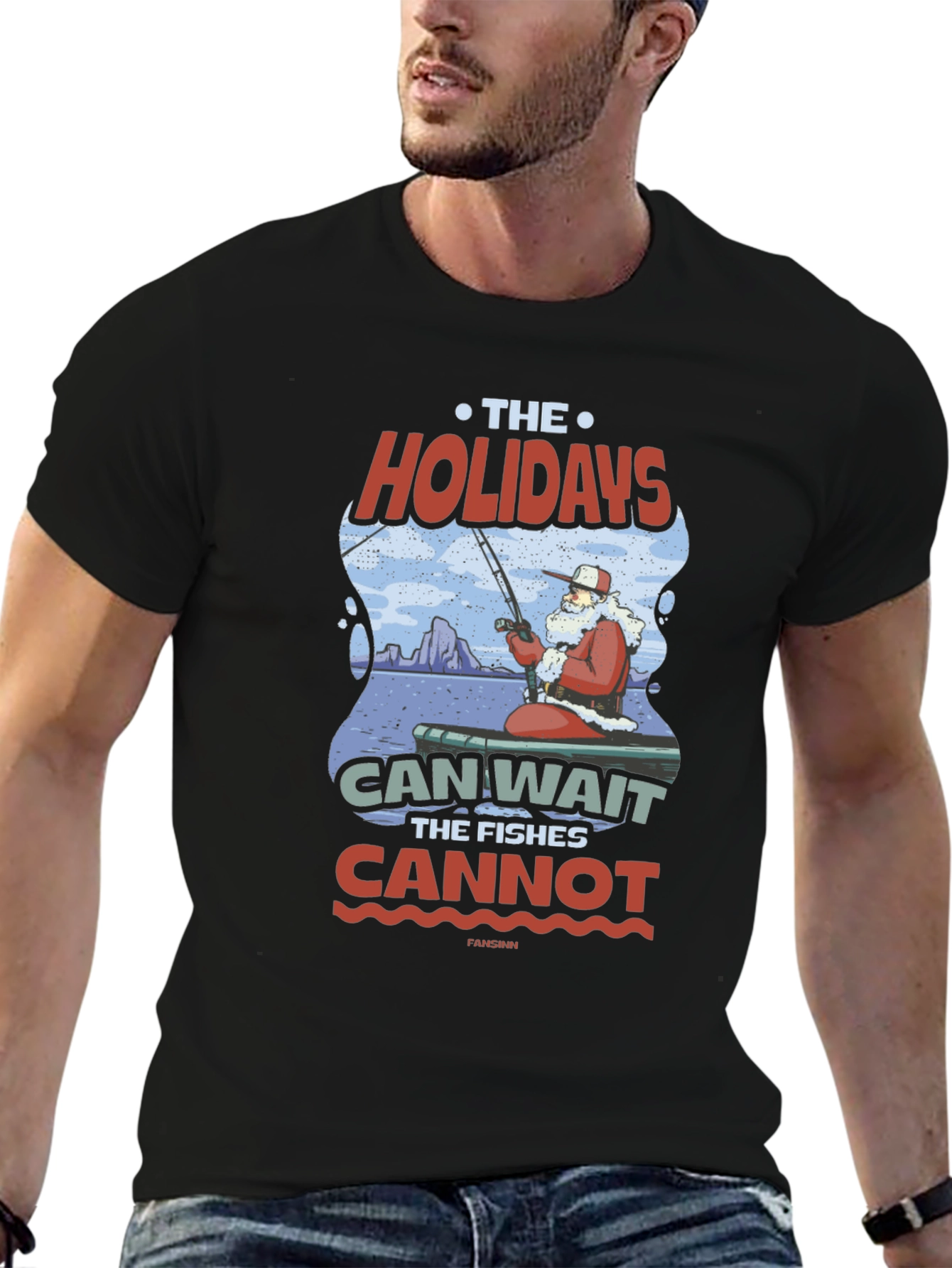 Holiday Fishing T-Shirt - Santas Catch