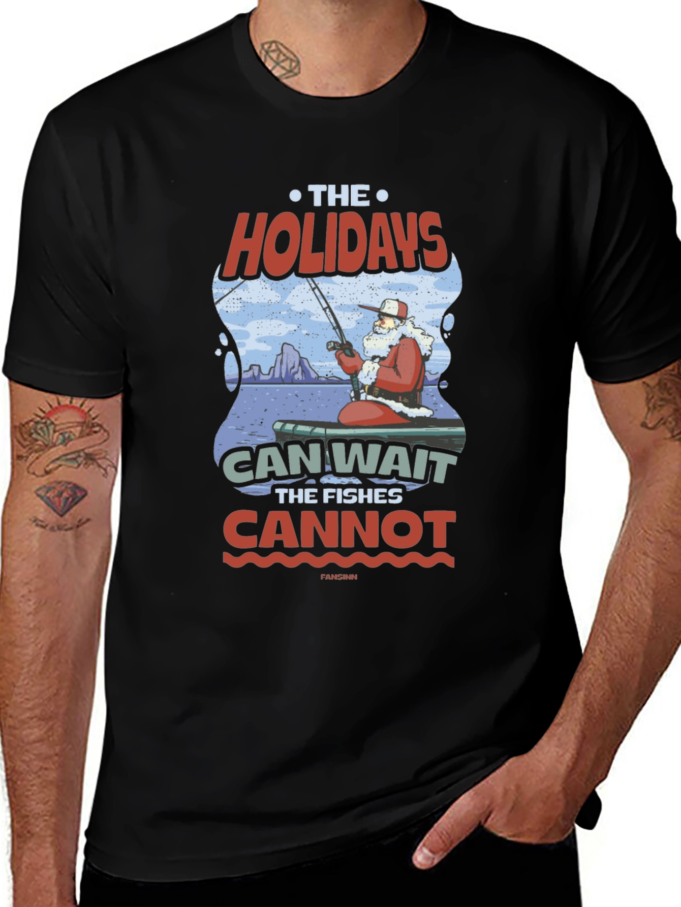 Holiday Fishing T-Shirt - Santas Catch