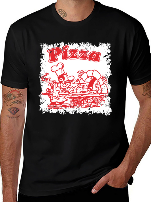Pizza Chef Graphic T-Shirt - Black