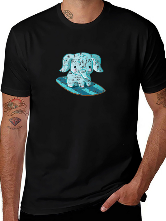 Elephant Surfing T-Shirt - Cool & Cute Design