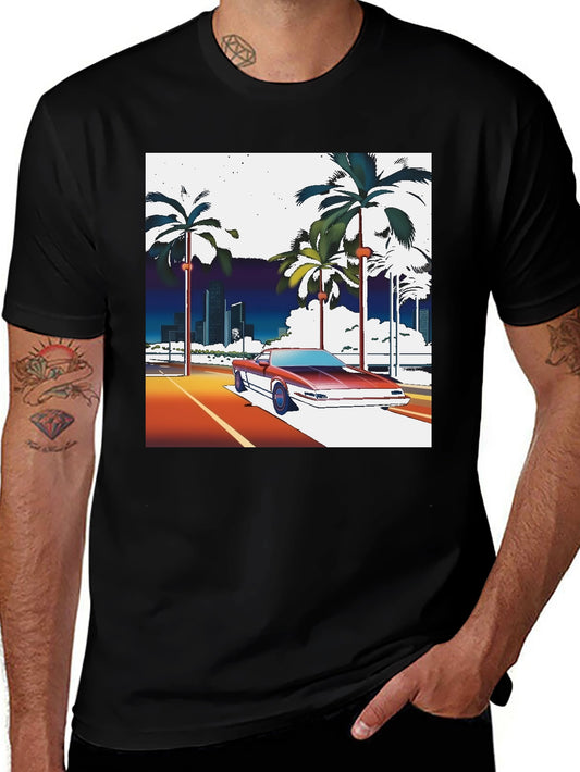 Retro Wave T-Shirt - Miami Vice Style
