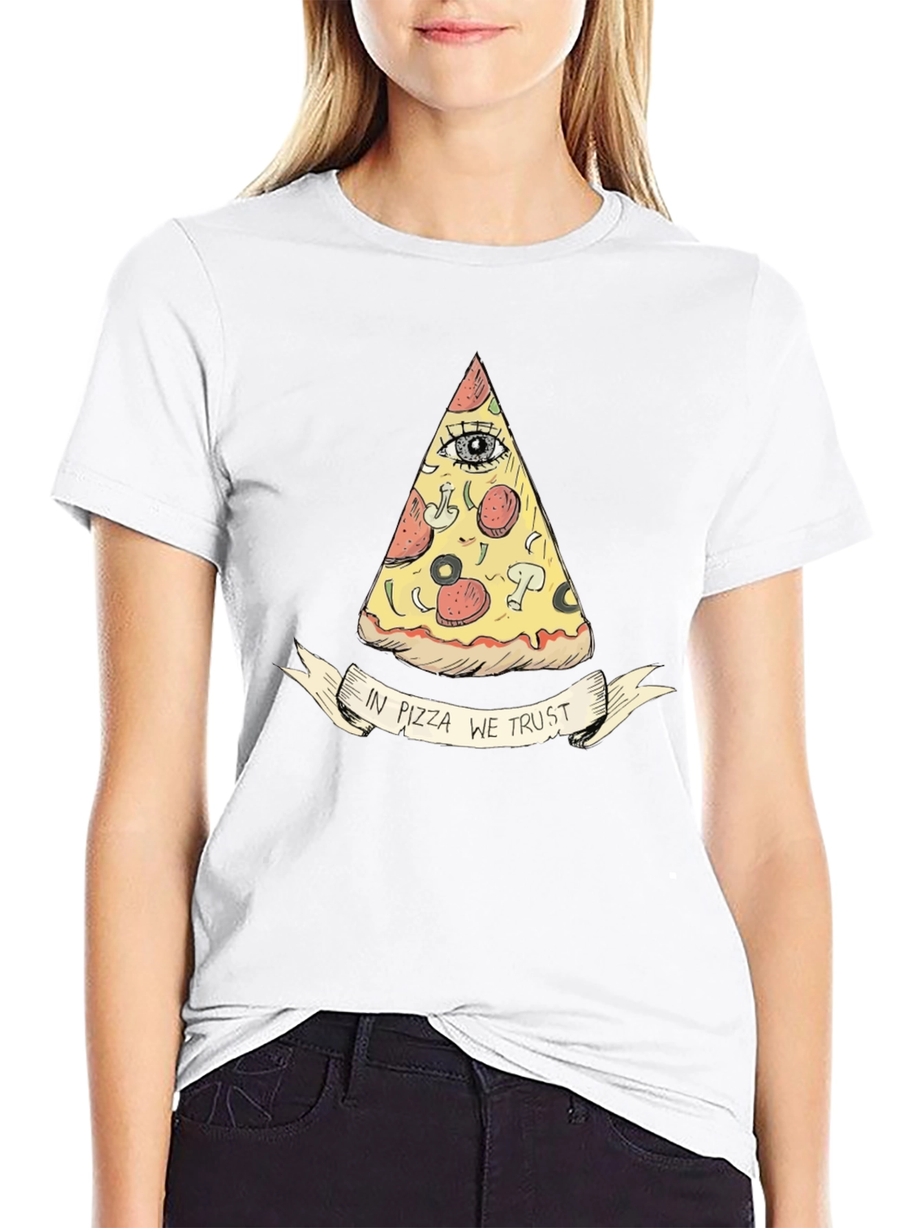 In Pizza We Trust Graphic T-Shirt