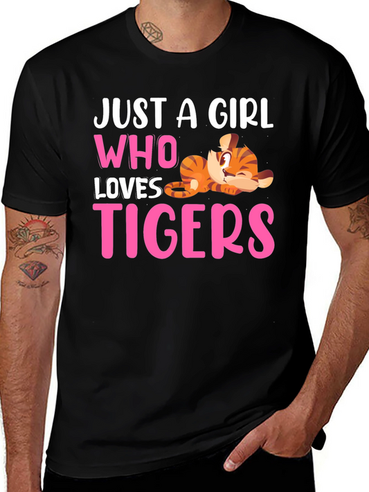Girl Who Loves Tigers Graphic Tee