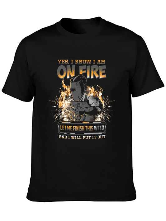Welder T-Shirt - On Fire Funny Welding Tee