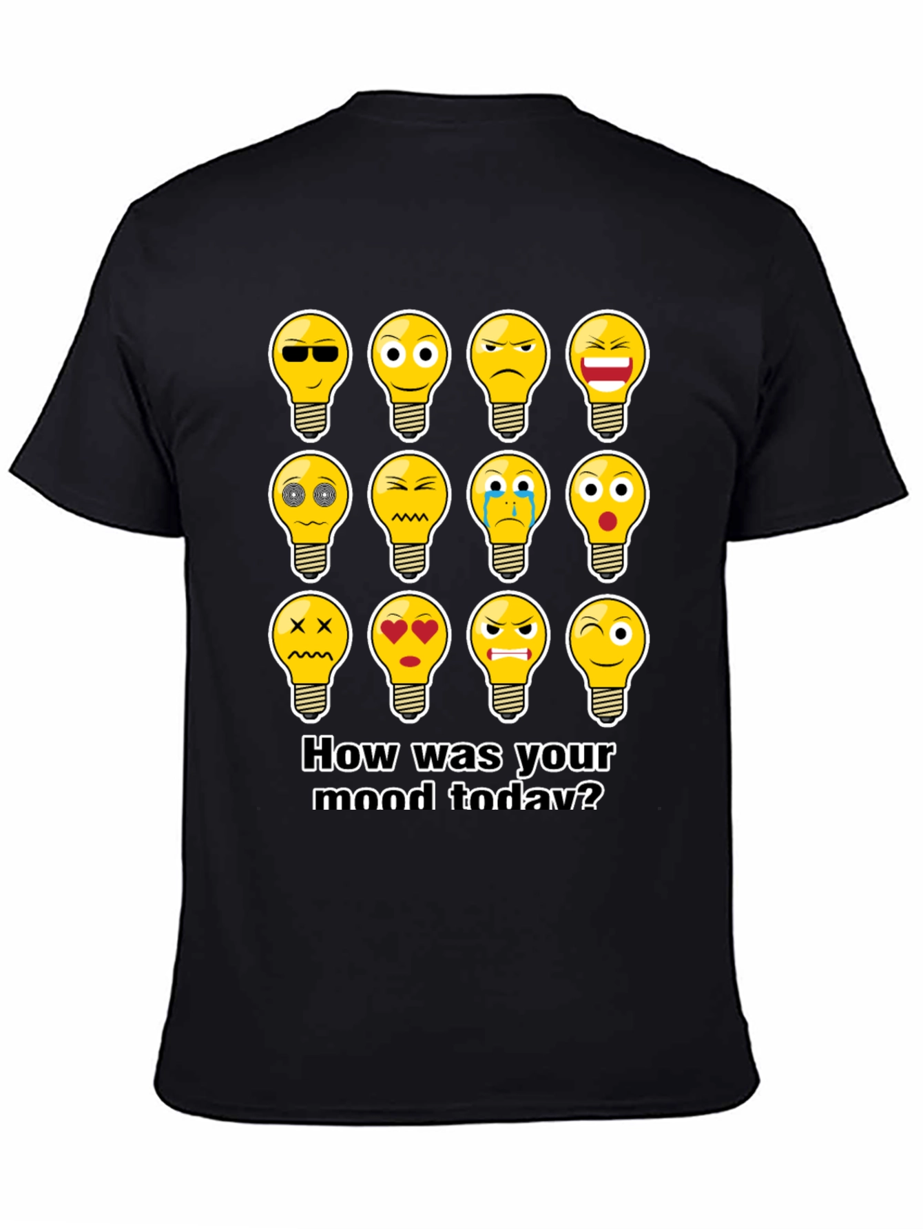 Mood Today T-Shirt - Emoji Lightbulb Design