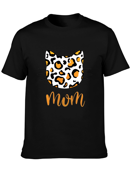 Leopard Cat Mom T-Shirt - Cute Animal Lover Tee