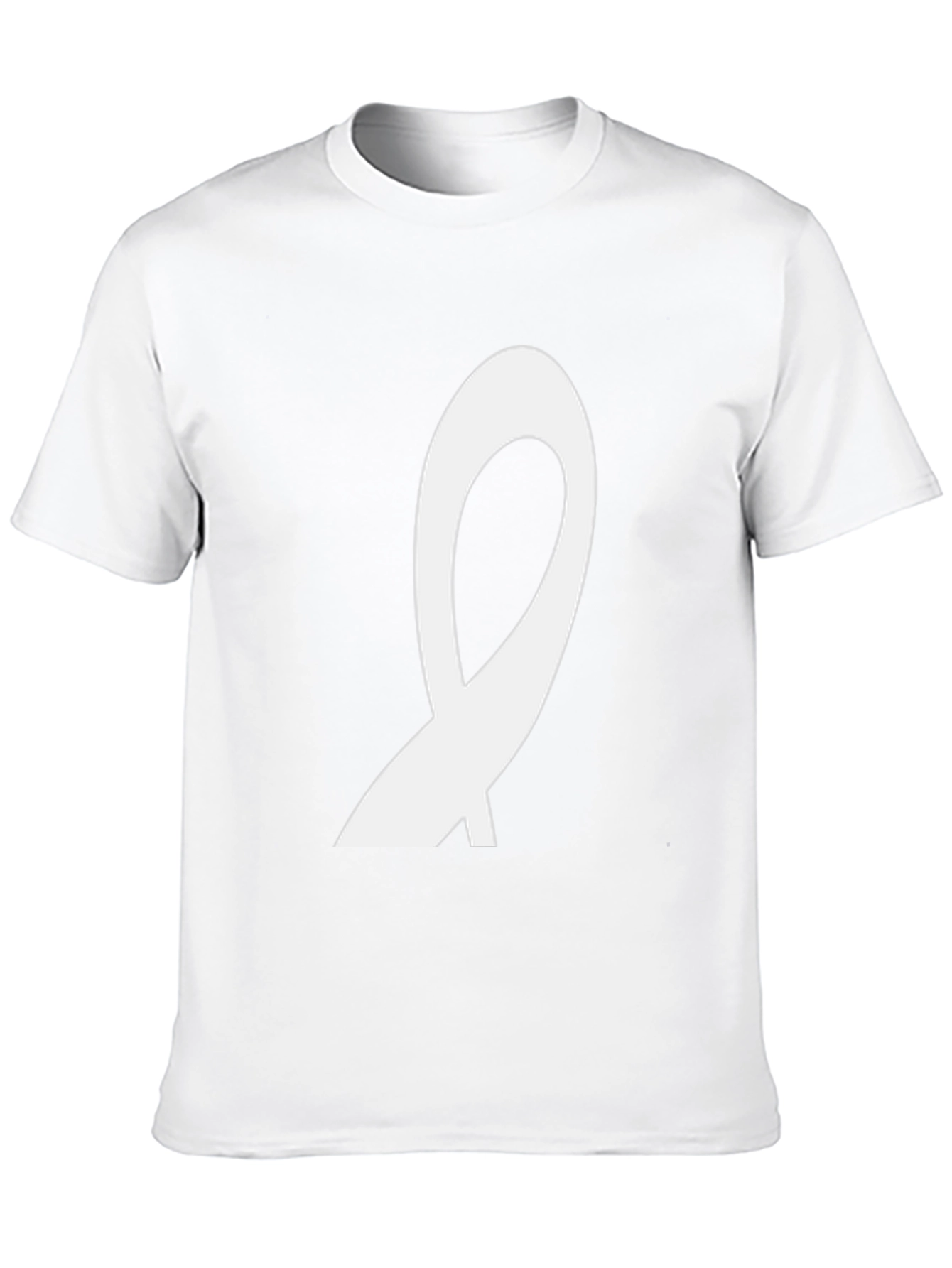 Minimalist White Ribbon Graphic Tee