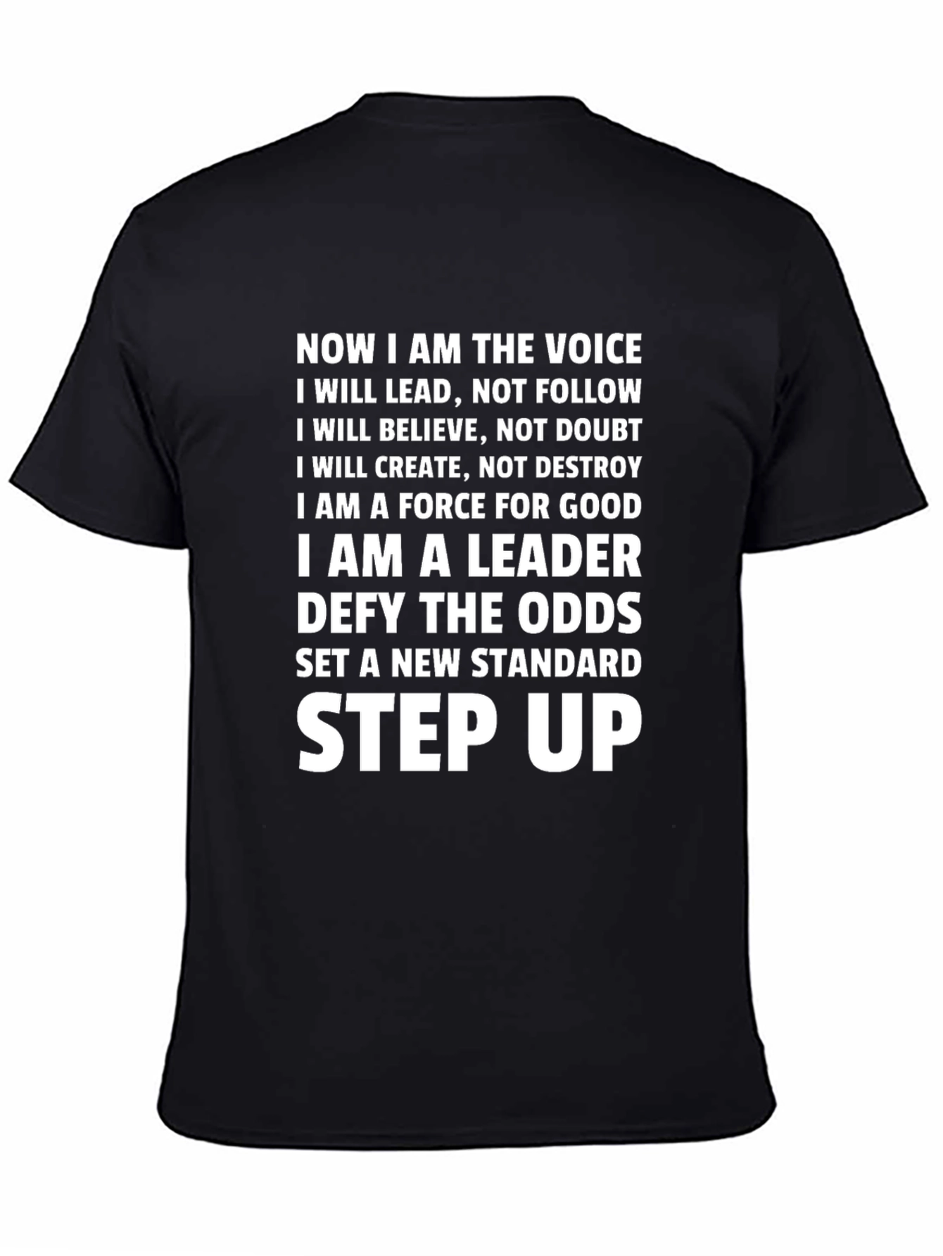Inspirational Slogan T-Shirt - Lead Believe Create
