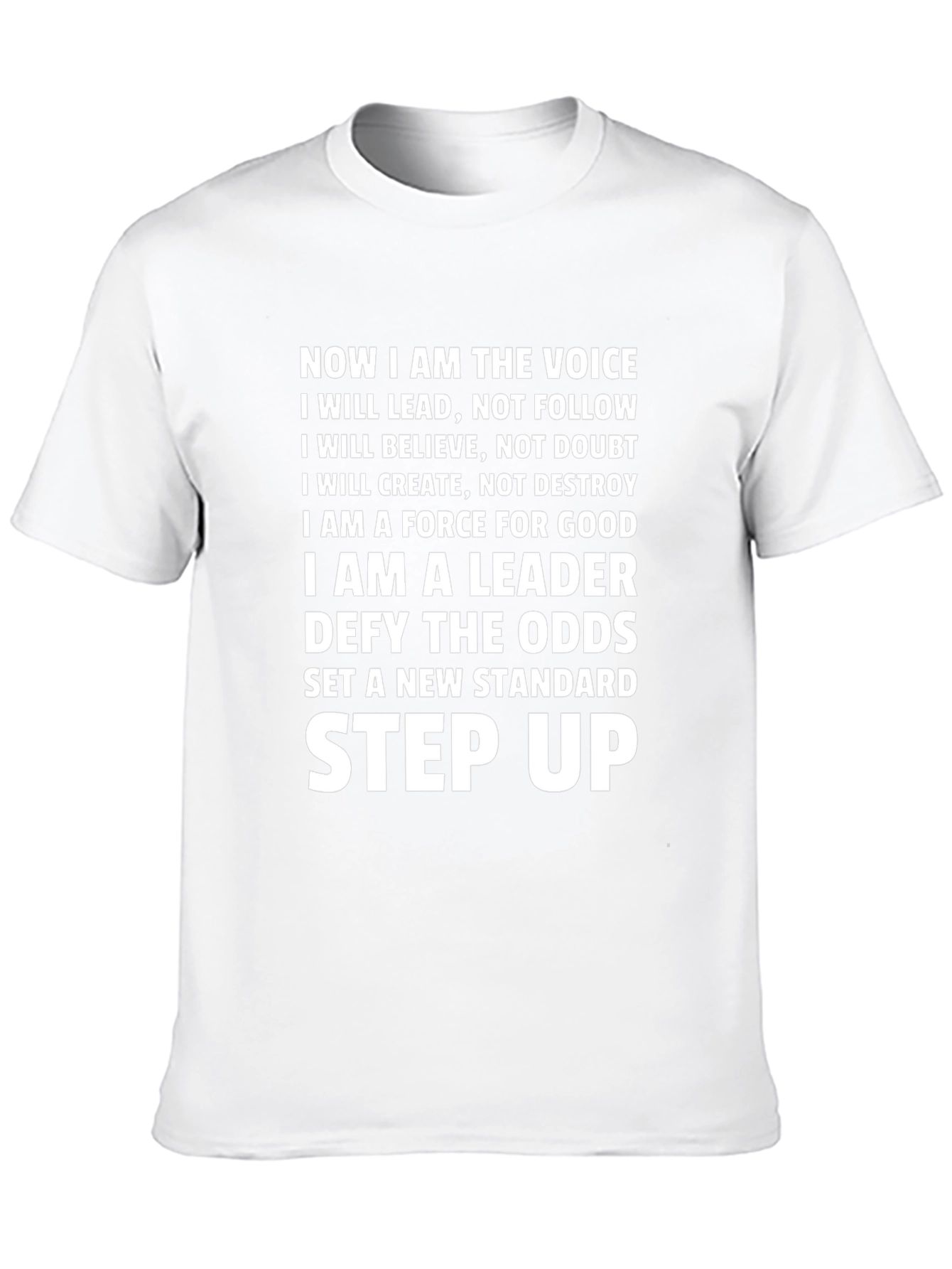 Inspirational Slogan T-Shirt - Lead Believe Create