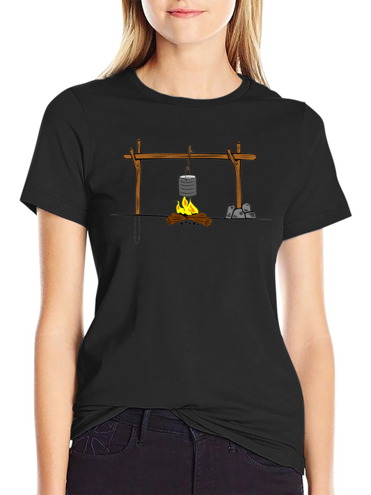 Camping Fire T-Shirt - Cookout Adventure Tee