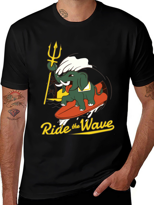 Ride the Wave Elephant Graphic Tee