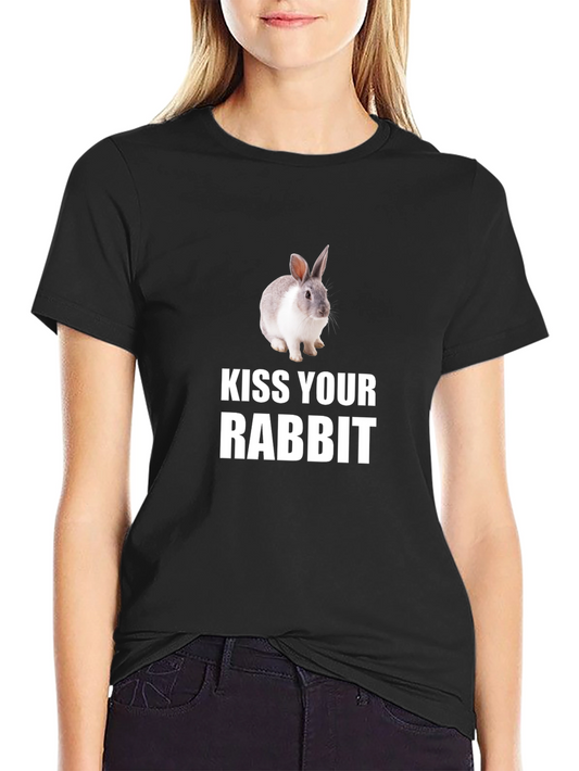 Kiss Your Rabbit T-Shirt - Cute Animal Lover Tee