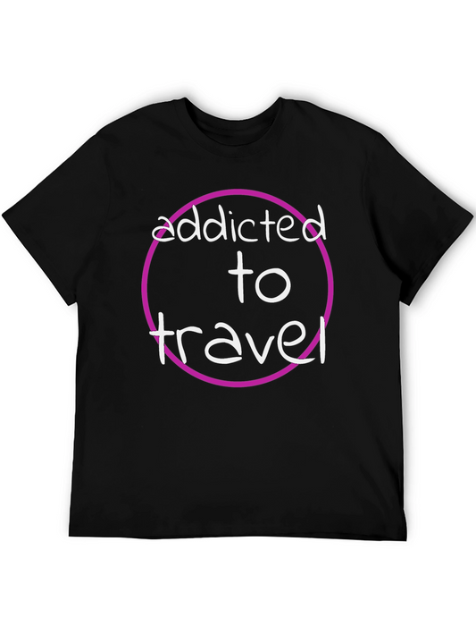 Addicted to Travel Graphic Tee - Black