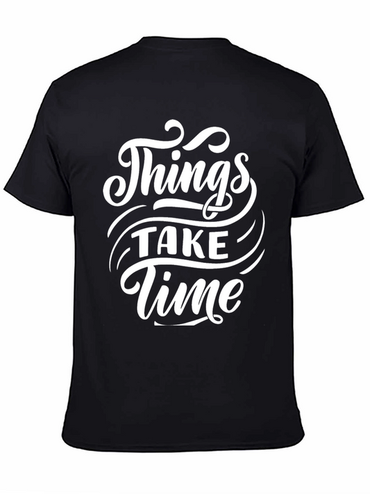 Things Take Time Graphic Tee - Black