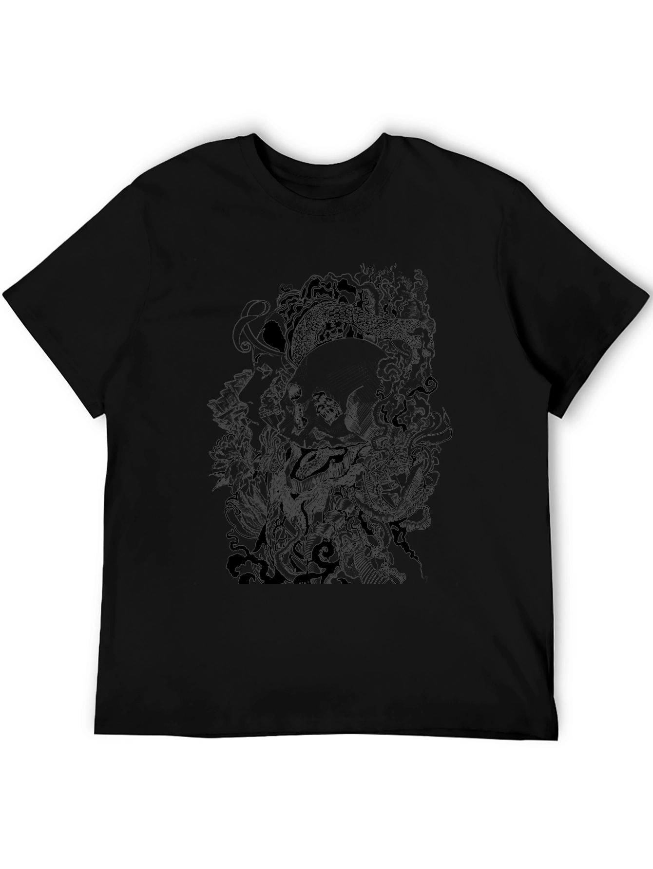 Skull & Serpent Graphic Tee - Mens Black T-Shirt
