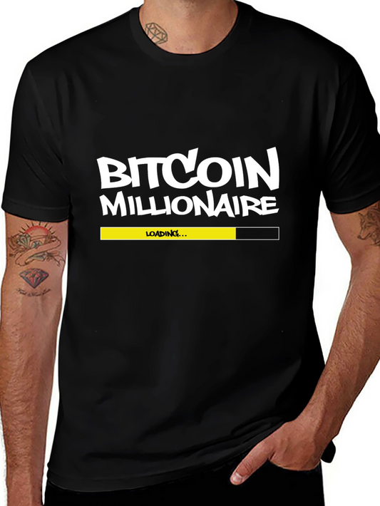 Bitcoin Millionaire Loading Black T-Shirt