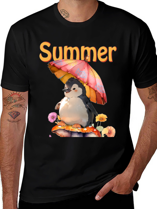Summer Penguin Graphic T-Shirt