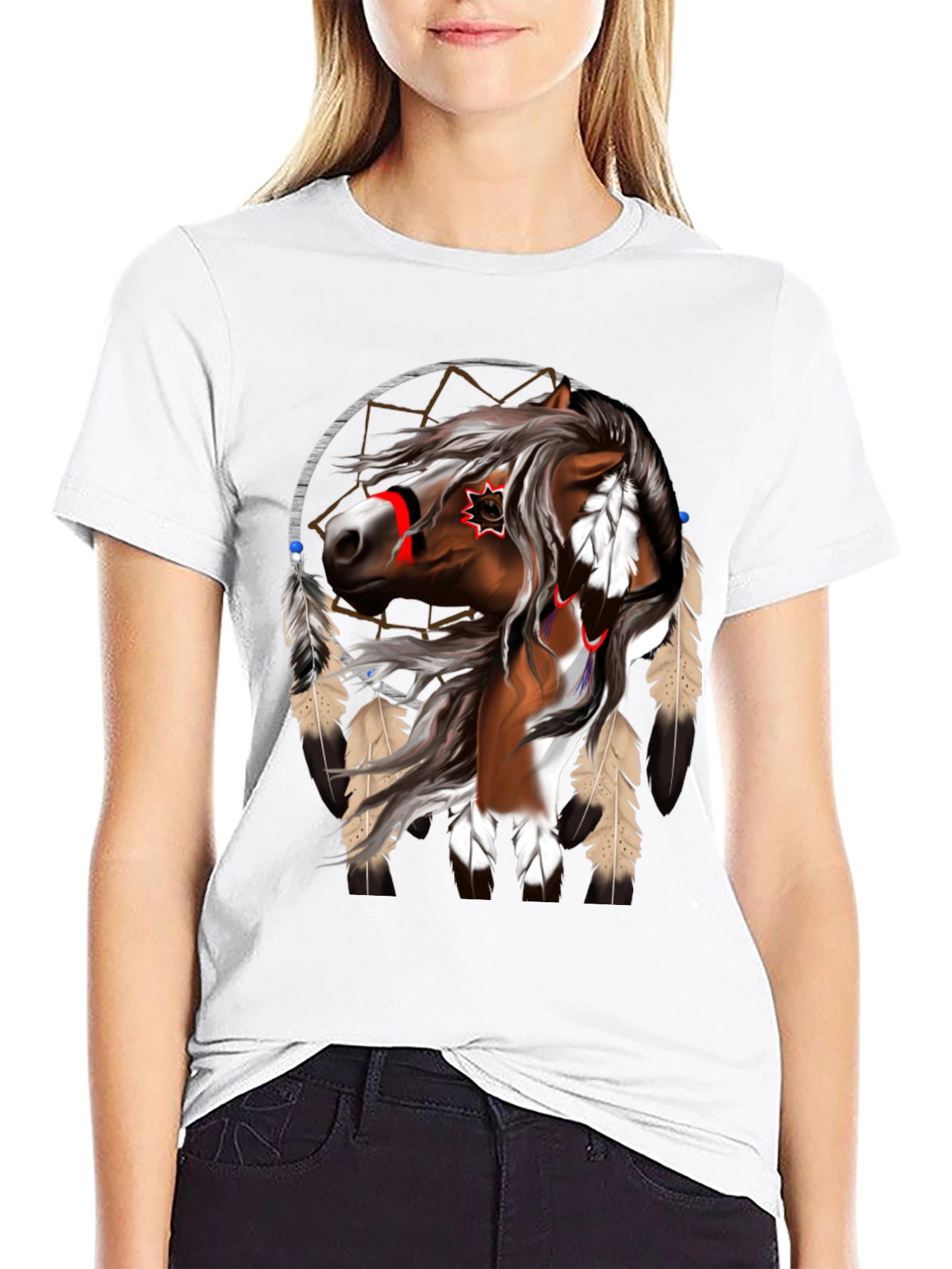Native American Horse Dreamcatcher T-Shirt