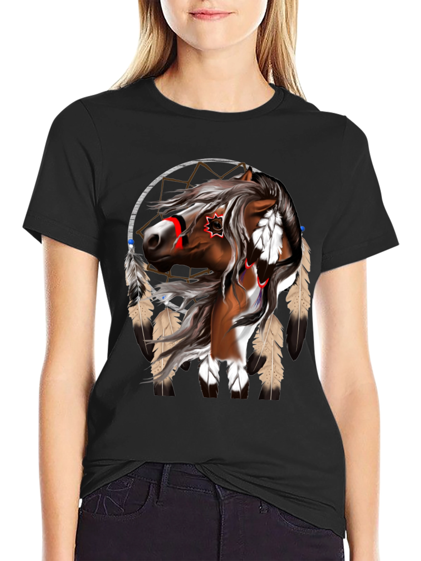 Native American Horse Dreamcatcher T-Shirt