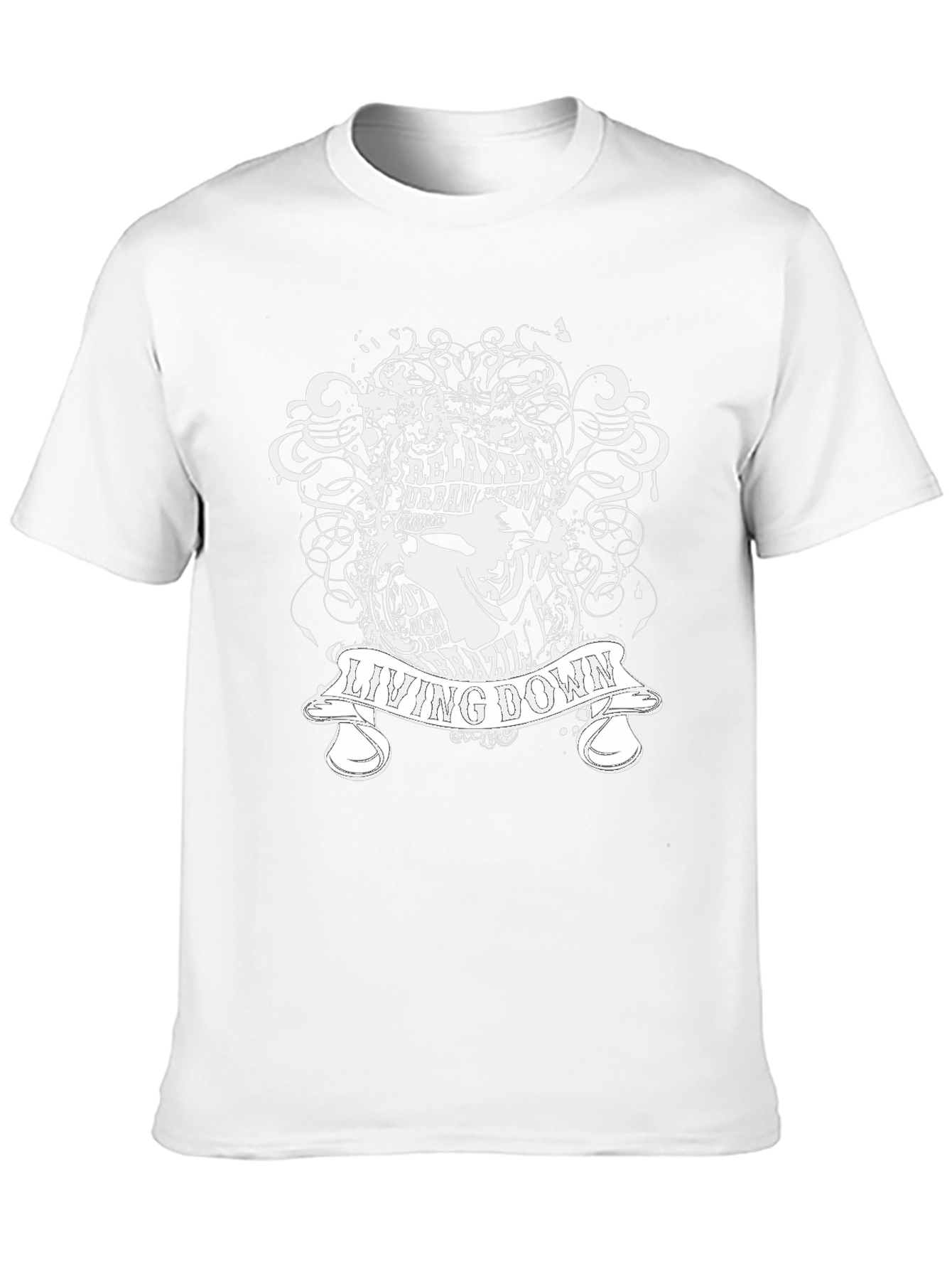 Mens Black Relaxed Urban Tee - Living Down Design