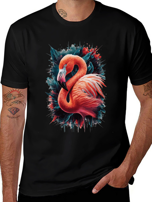 Flamingo Graphic Tee - Mens Black T-Shirt