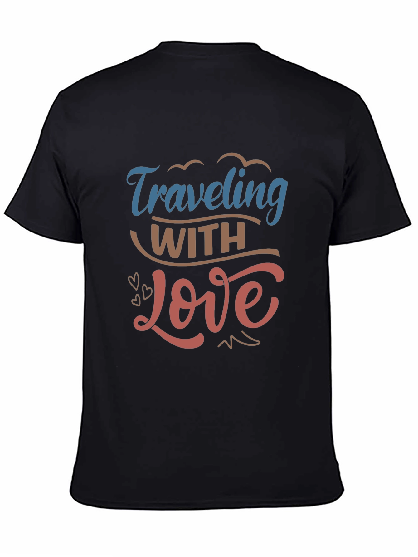 Traveling With Love T-Shirt - Soft Black Tee