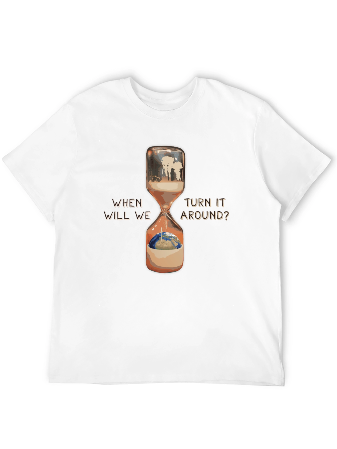 Climate Change Hourglass Graphic T-Shirt