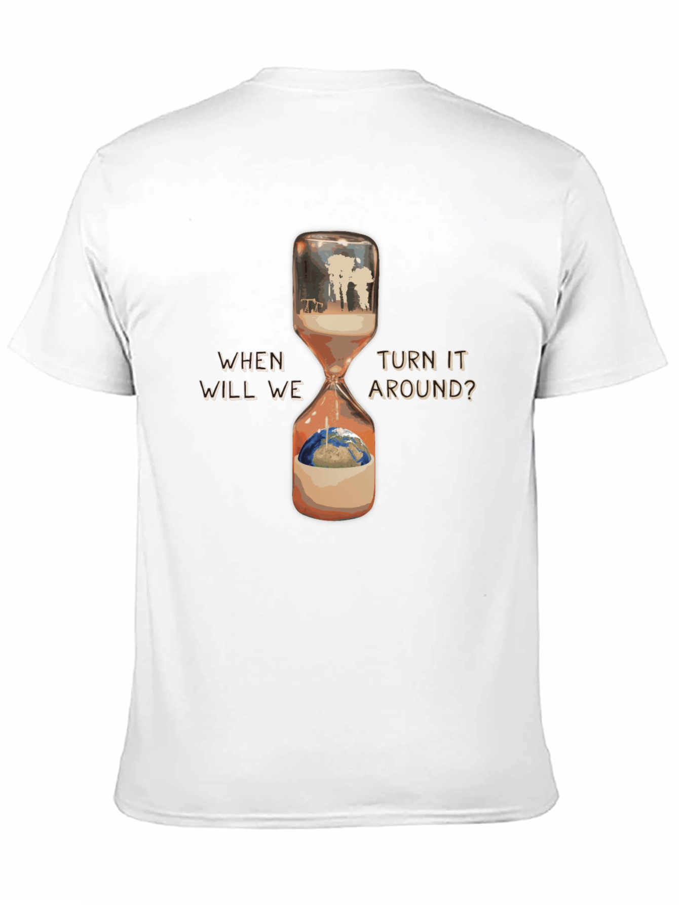 Climate Change Hourglass Graphic T-Shirt