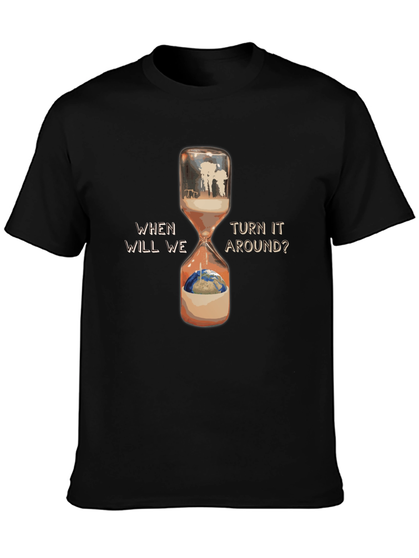 Climate Change Hourglass Graphic T-Shirt