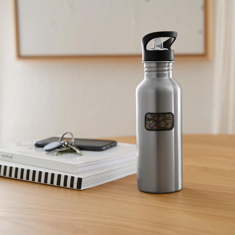 Paint Splatter American Splash Colorful Flag Tee