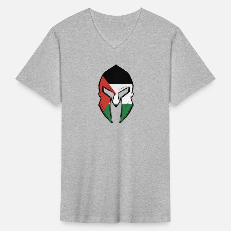 Palestine flag in Spartan warrior Helmet