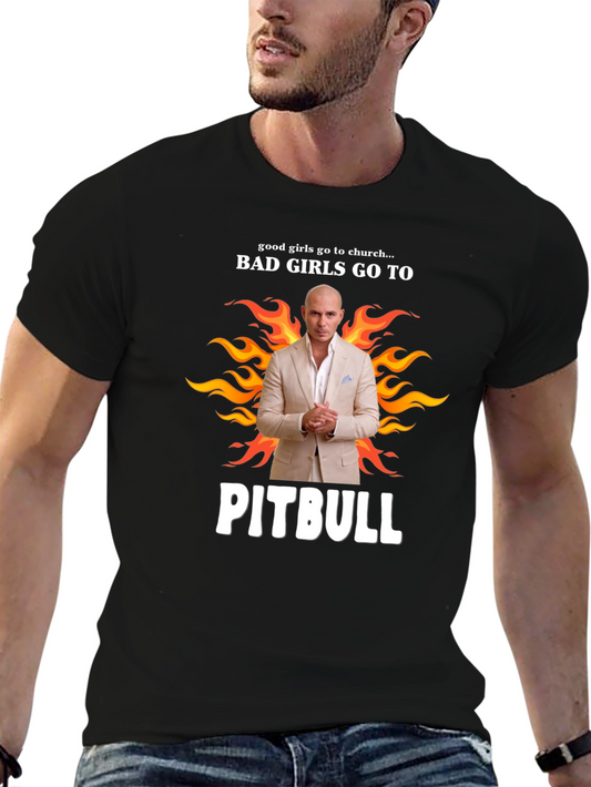 Pitbull Good Girls T-Shirt - Mens Black Tee
