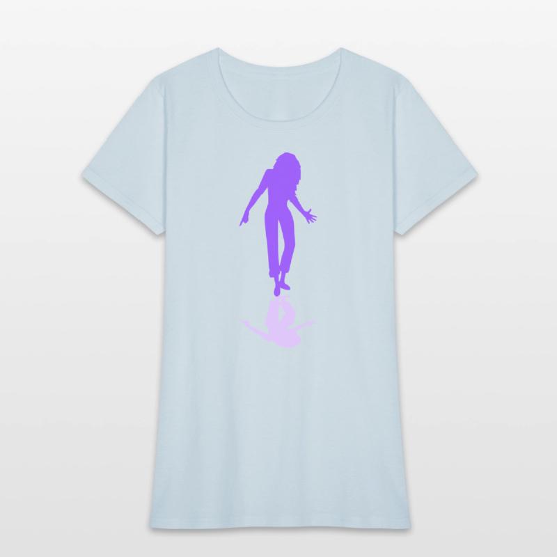 Party woman dancing shadow reflection silhouette