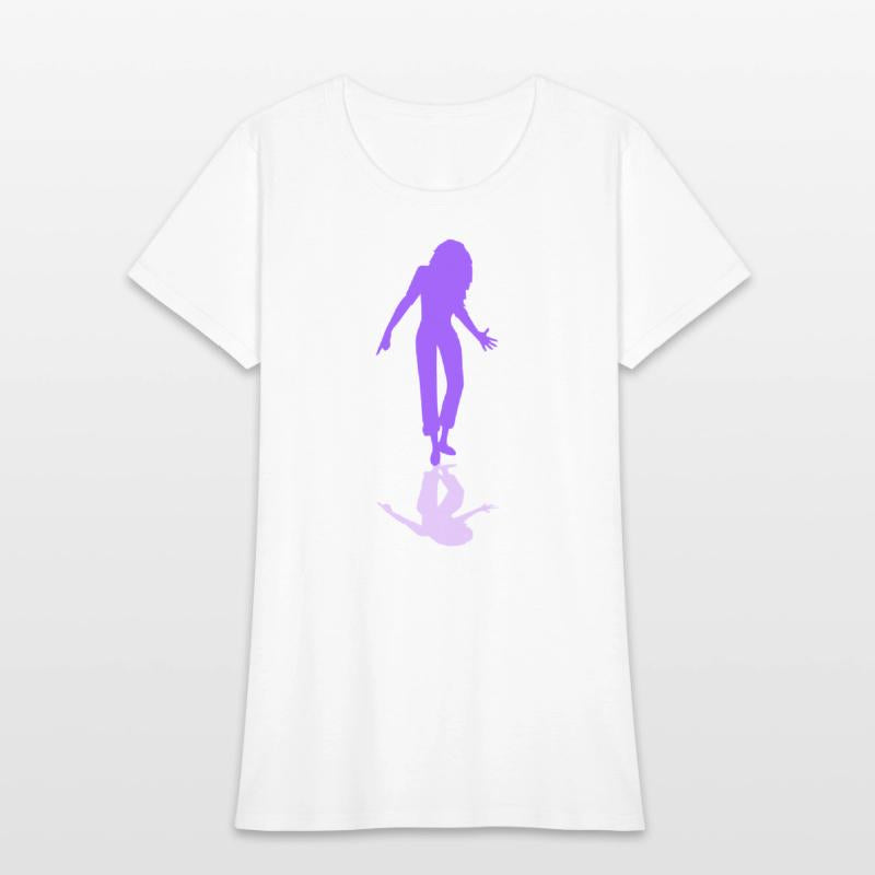 Party woman dancing shadow reflection silhouette